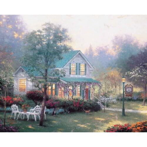 The Village Inn Thomas Kinkade HD Canvas Print Living Room Bedroom Wall Pictures Art Painting Home Decoration No Frame