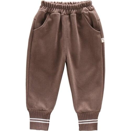 Spring Autumn Children Pants Long Pants Trousers 2021 New Haren Warm Cotton-Padded Trousers Kids Baby Boys Girls Sports Pant