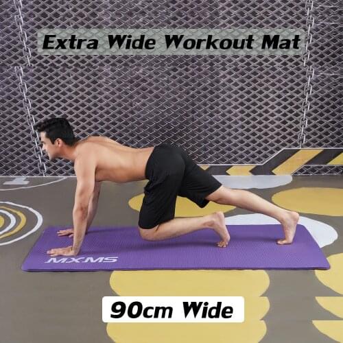 Fitness Mat 185 x 90CM, 15MM Thicken Non-Slip Yoga Mat Large Extra Thick and Wide For Gym Home Fitness Exercise Gymnastics
