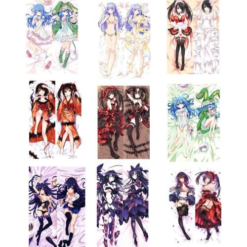 Date A Live Yatogami Tooka & Tokisaki Kurumi Anime dakimakura Pillow case Double-sided Hugging pillow cover Drop shipping