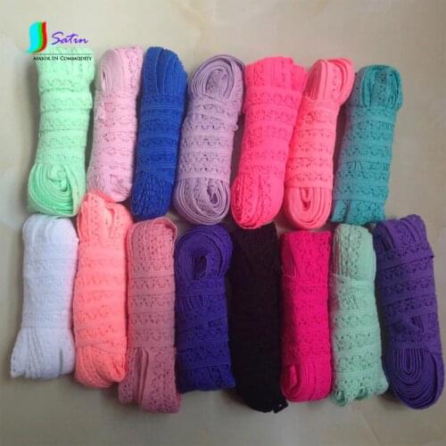 Pink/purple/blue/green Happy and Bright Color System Elastic Lace,8mm Underwear/cuff Sewing Decoration Material Lace S0206H