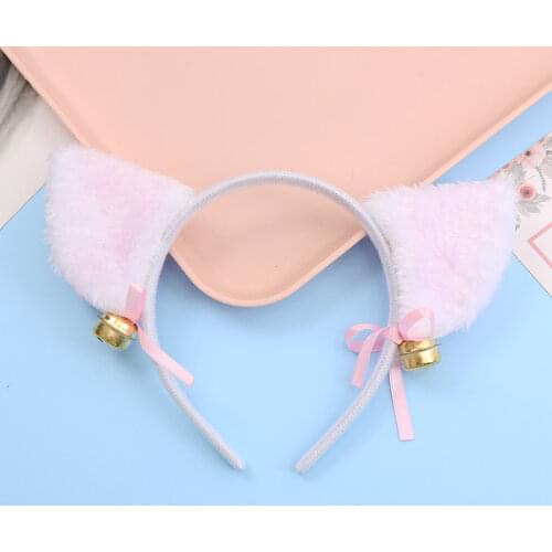 Multicolor Beautiful Masquerade Halloween Cat Ears Cosplay Cat Ear Anime Party Costume Bow Tie Bell Headwear Headband Anime