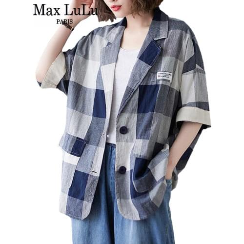 Max LuLu Women's Blazers With Short Sleeves
