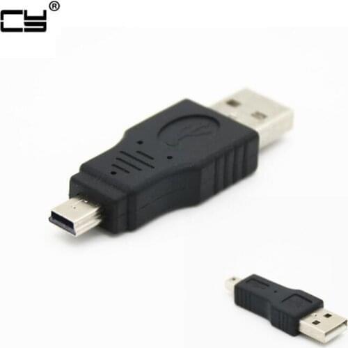 Mini USB 5pin Male to USB2.0 male Date Converter Adapter PC Laptop Camera Mobile Phone Connector