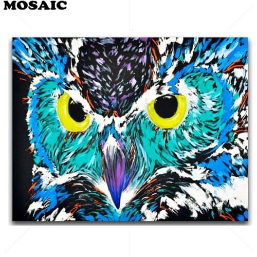Mosaic diamond Embroidery sale,owl,diamond Pattern 5d DIY diamond painting puzzle 3D Cross-stitch kits wedding decoration
