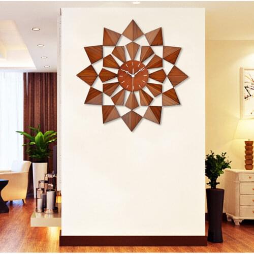 Wood Grain Creativity Silence Wall Clocks Nordic Modern Simple Decorative Wall Clocks Abstract Horloge Bedroom Furniture EK50bgz