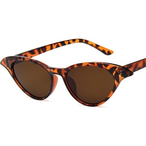 Transparent Red Yellow Cat Eye Shade For Women Cute Sexy Triangular Cateye Sun Glasses UV400 Vintage Oculos Feminino Sunglasses