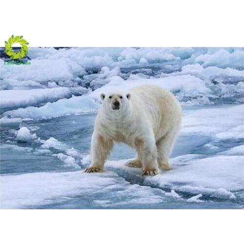 Full Square/Round Drill 5D DIY Diamond Painting "polar bear" Embroidery Cross Stitch 5D Home Decoration