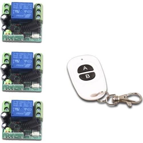RF Wireless Remote Control Switch DC 12V Remote Controller 1CH 1 CH 10A Relay Receiver Transmitter 315Mhz/433Mhz