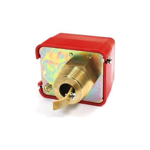 220VAC 15A SPDT G1 Plastic Shell Water Paddle Flow Control Switch Flowmeter Red HFS-25