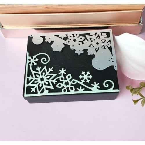 Christmas Snowflake Horn Frame Metal Cutting Dies Stencil Scrapbooking Photo Album Card Paper Embossing Craft DIY Dies Cut