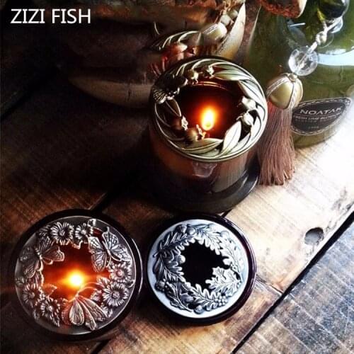 Aromatherapy candles gather hot metal cover Heat-resistant anti-wall wax cover zinc alloy inside and outside the smart cover