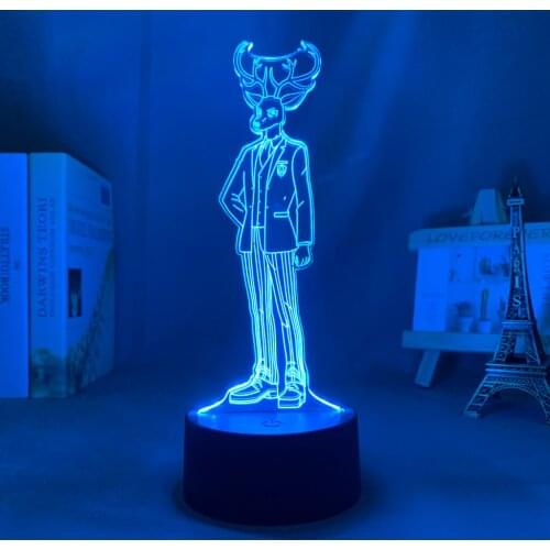 Anime Led Night Light Beastars Louis Joker Figure for Bedroom Decor Light Battery Powered Birthday Gift Manga Lamp Beastars