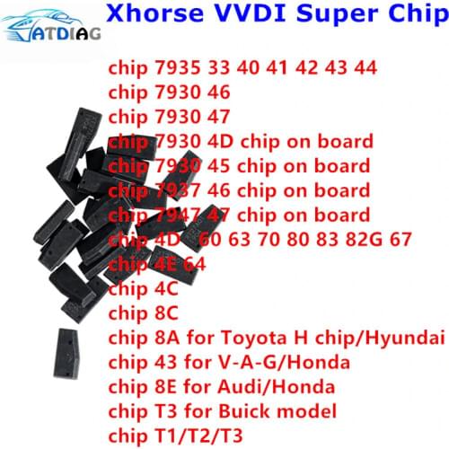 IN STOCK Xhorse VVDI Super Chip Transponder for ID46/40/43/4D/8C/8A/T3/47/41/42/45/ID46 for VVDI2 VVDI Key Tool /Mini Key Tool