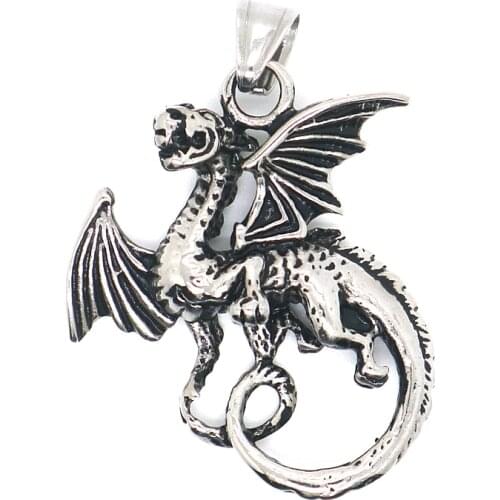 Unisex 316L Stainless Steel Dragon Pendant Chain Newest