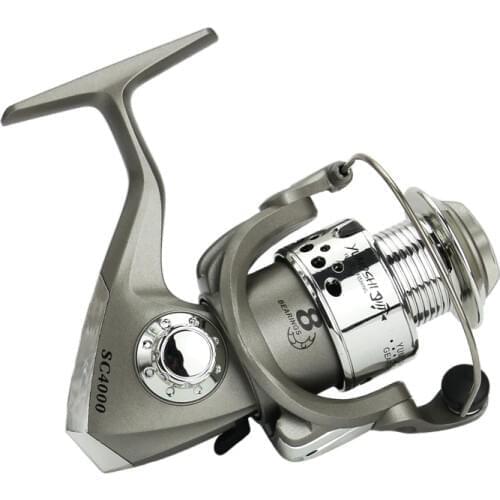 Yumoshi Unisex Fishing Tackle 5.5:1 Ratio Fishing Spinning Reel SC1000-7000 Series Fishing Reels Fishing Tools