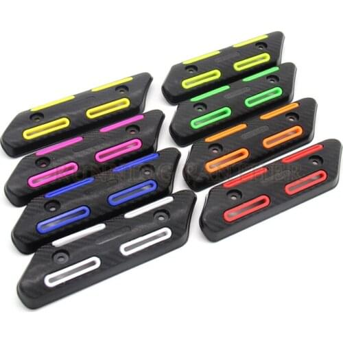 Motorcycle Carbon Fiber Exhaust Muffler Pipe Protection Heat Shield Cover Guard