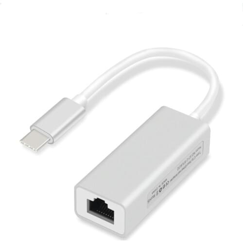 100PCS Ethernet LAN Adapter Cable USB3.1 Type-C To RJ45 Ethernet Cable With for MacBook Windows 7/8/10 Type C Ethernet 100MMbps