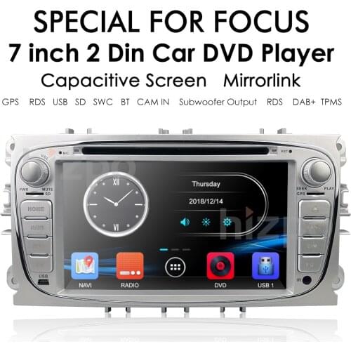 2 Din Dvd Car Radio Player for FORD Focus S-MAX Mondeo C-MAX Galaxy 2008-2012 USB GPS Navigation SWC Multimedia Head Unit