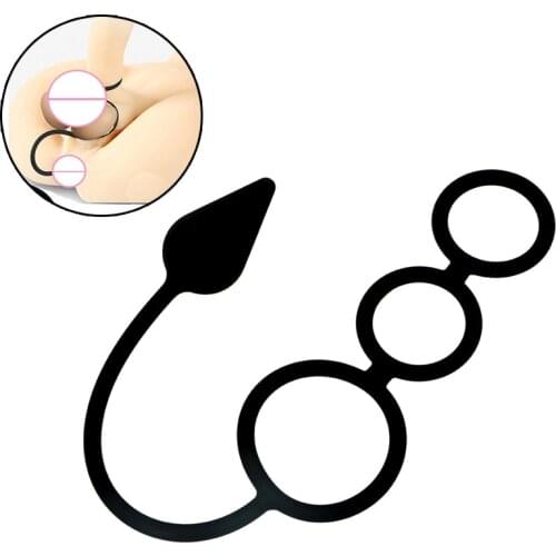 3 Cock Rings Anal Plug Silicone Penis Ring Anal Toys Butt Plug Prostate Massage Masturbator Delay Time Cockring Sex Toys for Men