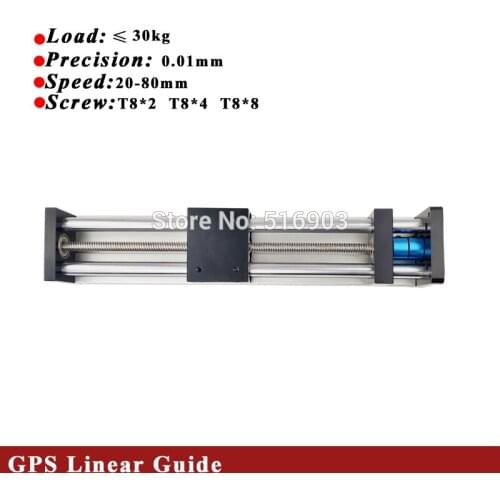 30-500mm Effective Travel Length T8*2 T8*4 T8*8 8MM T-screw Linear Motion Table Guide Rail Stage Moulde CNC 3D Printer Parts