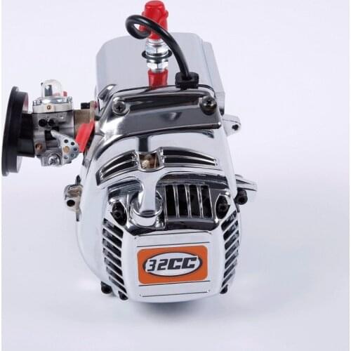 32cc 4 Bolts Chrome Engine for 1/5 Hpi Rovan KM Baja 5b 5t 5sc 4wd Losi 5ive-t Rc Car Parts