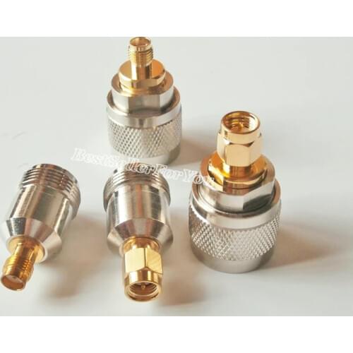 4pcs/set Kit Adapter N Plug Jack to SMA type male female RF connector Test converter
