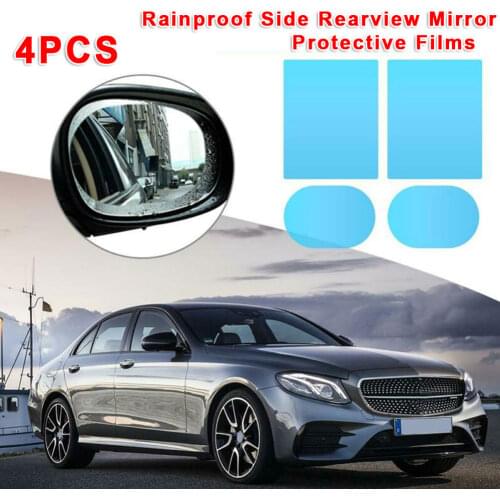 4 PCS PET+Nano Coating Material 4pcs Car Rearview Mirror Side Window Glass Anti-Fog Film Rain Protection Durable And Practical
