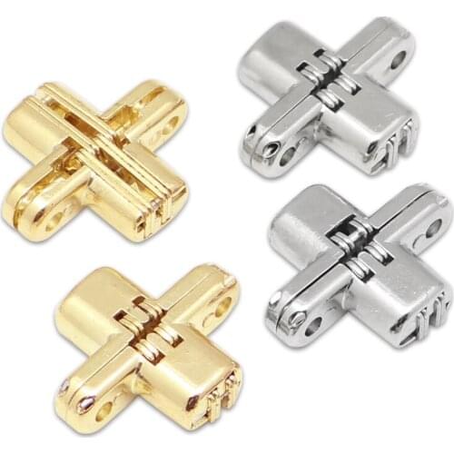 4PCS Hidden Hinges Seven Size Invisible Concealed Folding Door Hinge For Kitchen Furniture Hardware Heavy Doors Folding Door