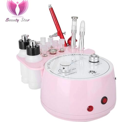Beauty Star 3in1 Diamond Microdermabrasion Peel Machine Water Spray Gun Dermabrasion Facial Peeling Exfoliation Wrinkle Removal