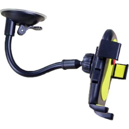 Car Smart Phone Holder Long Arm Windshield Mount Bracket Hose Automatic Lock Car Navigation Stand with Suction Cup Support