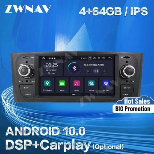 Carplay For FIAT Punto Linea 2005 2006 2007 2008 2009 Android Player Screen GPS Navi Auto Audio Stereo Radio Recorder Head Unit