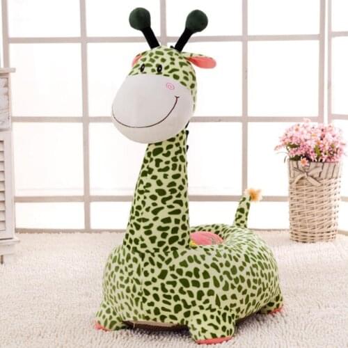 Cartoon Animal Kids Seat Sofa Cover Baby Chair Bean Bag Replacement Cover Giraffe Children Armchair Seat Sofa Kids Sofa