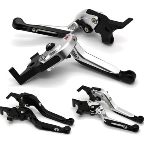 For SUZUKI GSXR600 GSXR750 GSXR1000 with logo Motorcycle Frame Ornamental Foldable Brake Handle Extendable Clutch Lever