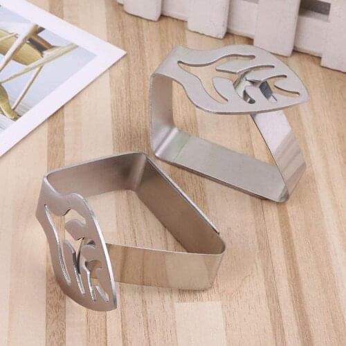 Dropshipping kitchen Supplies 10Pcs Metal Leaf Shape Tablecloth Clamps Hotel Dining Table Cover Holder Clips