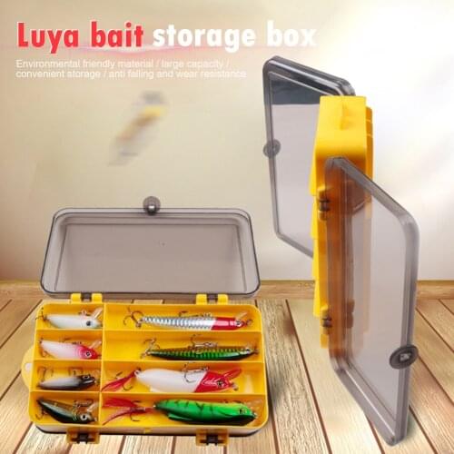 Double Side Fishing Lure Box Artificial Bait Case Portable Organizer Lure Fishing Tackle Tool Equipment Accessories