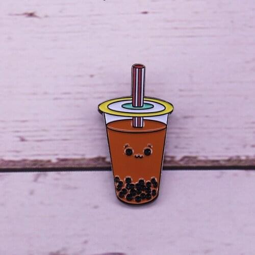 Boba Taro Milk Tea Enamel Pin