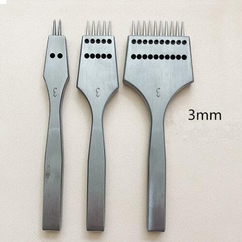 Leather craft round hole row punch detachable seam punching chisel tool/set