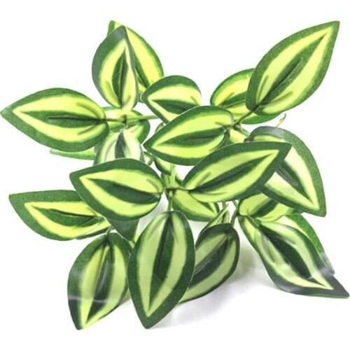 Fake Plant Green Grass Decorate Artificial Flowers For Wedding Home Garden Simulation Plastic Plant Leaves Hanging Rattan Wall