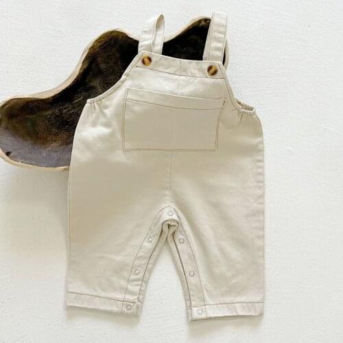 Korean Style Spring Autumn Baby Boys Girls Clothes Infant Baby Girls Cowboy Jumpsuit Overall Toddler Baby Girl Sleeveless Romper