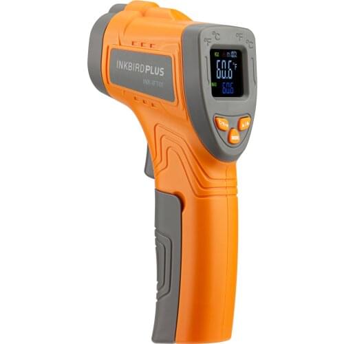 Laser Infrared Thermometer Non-Contact Remote Temperature Gun Instant Read Adjustable Emissivity for Kitchen Industry Barbecue