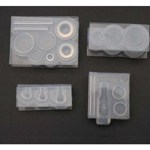 Handmade Mini Hollow Milk Bottles Cup Straw Silicone Resin Molds Craft Tools X4YA