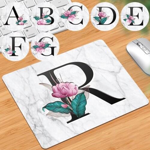 Mouse Pad Game Gamer Mouse Pad Durable Smooth PU Leather Computer Mouse-pad Anti-slip Waterproof White Marble Pattern Mouse Mat