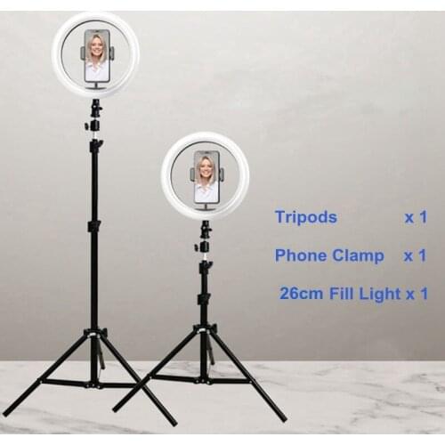 Fill Light Floor Mobile Phone Holder Tripods Stand for Beauty Photography Selfie Makeup Multi-Camera Live Broadcast