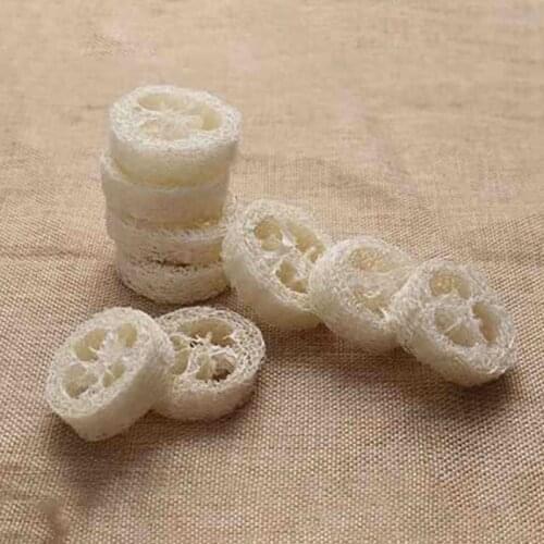 Natural Loofah Luffa Slice DIY Customize Soap Tools Cleaner Sponge Scrubber Soap Holder 1.25Cm Thick 4Cm Wide 250Pcs/Lot