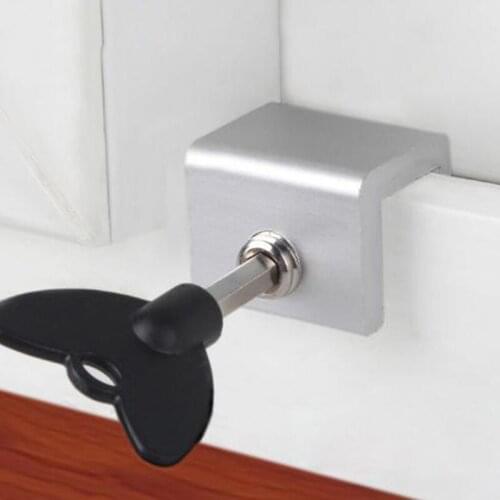 New Aluminum Alloy Move Window Child Safety Lock Sliding Windows Lock Security Sliding Sash Stopper