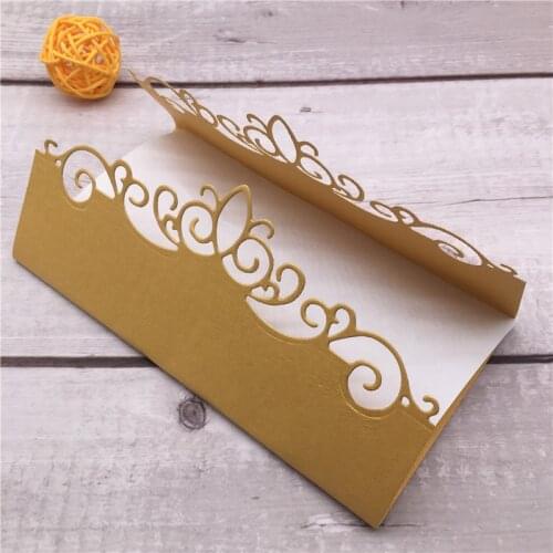 New Metal Cutting Dies Card Lace New Stencils For DIY Scrapbooking Paper Cards Craft Making Craft Decoration 3.4*14.8 mm