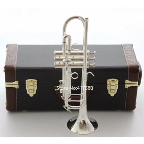 Selling Trumpet C tone C180SML-239 Sliver Plated professional performance level Musical Instruments Free Shipping