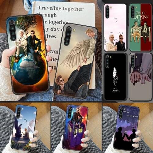 Good omens Phone case For Xiaomi Redmi Note 7 7A 8 8T 9 9A 9S 10 K30 Pro Ultra black tpu hoesjes silicone back painting prime