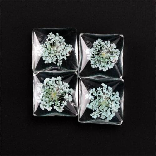 20# No-Hook Glass Ball And Flowers Glass Not Natural Stone For DIY Earrings Bracelet Necklace Jewelry Making Beads #IZ422